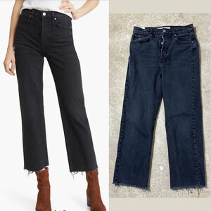 Frank & Eileen Monaghan High Waist Raw Hem Crop Mom Jeans Women’s Size 30